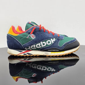 Retro Reebok Classic Leather Ripple MU Concept Sample Men 5.5 Green Red...